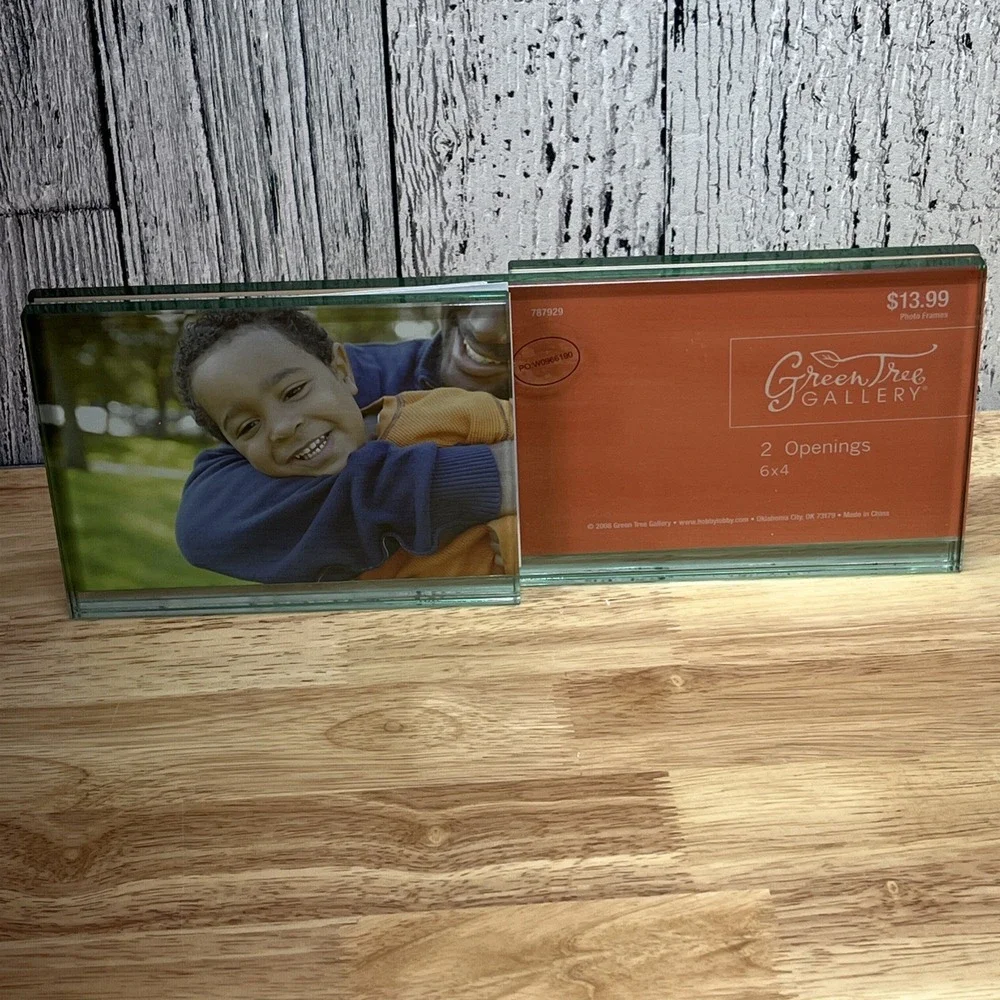 Green Tree Gallery Glass Double Sided Picture‎ Frame 2 6x4 Openings New